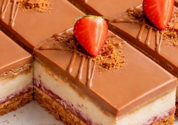 Biscoff cheesecake s jagodama