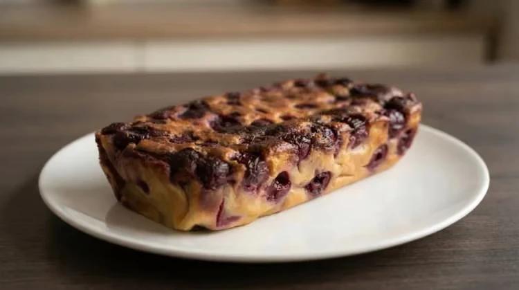 Clafoutis s višnjama pečen u keramičkoj posudi