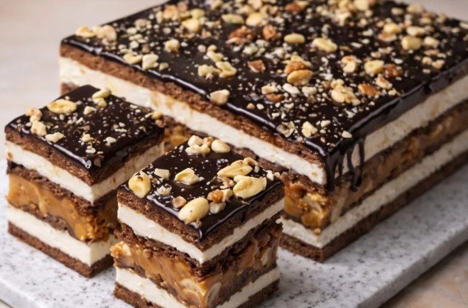 Snickers torta s karamelom i kikirikijem